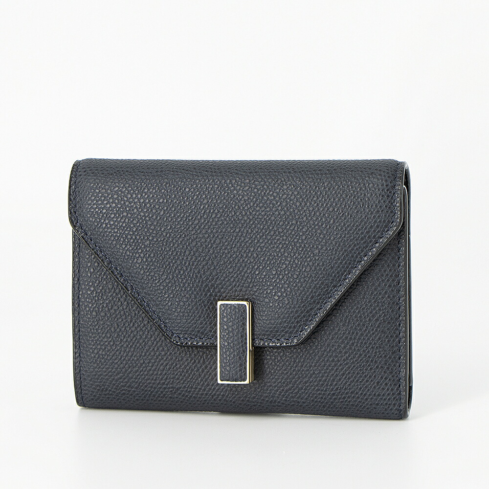 ヴァレクストラ VALEXTRA イジィデ 3つ折り財布(小銭入れ付き) ナイトブルー ISIDE TRIFOLD SGES0005028LOCPS99 BNT BLU NOTTE [2026SS]