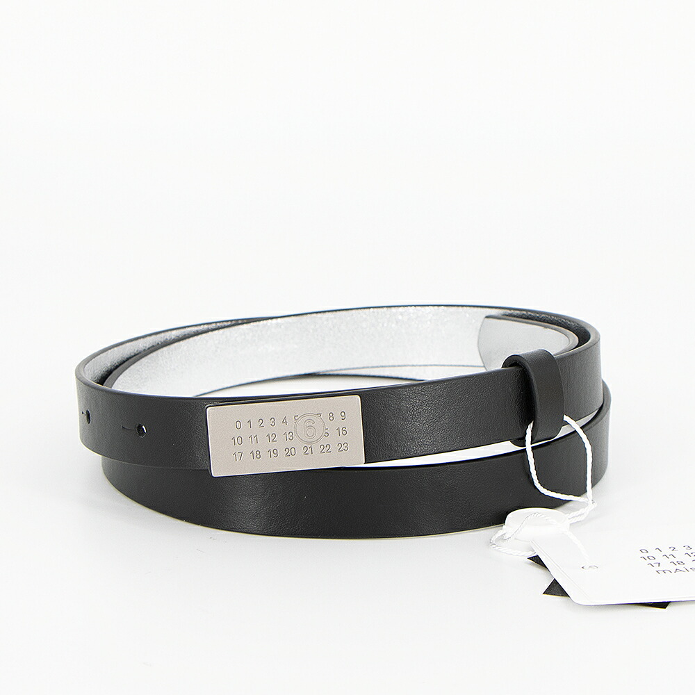 エムエムシックスメゾンマルジェラ MM6 MAISON MARGIELA ベルト ブラック NUMERIC BELT SA5TP0011 P9198 H1145 BLACK/SILVER [2026AW]｜GRANDE TOKYO