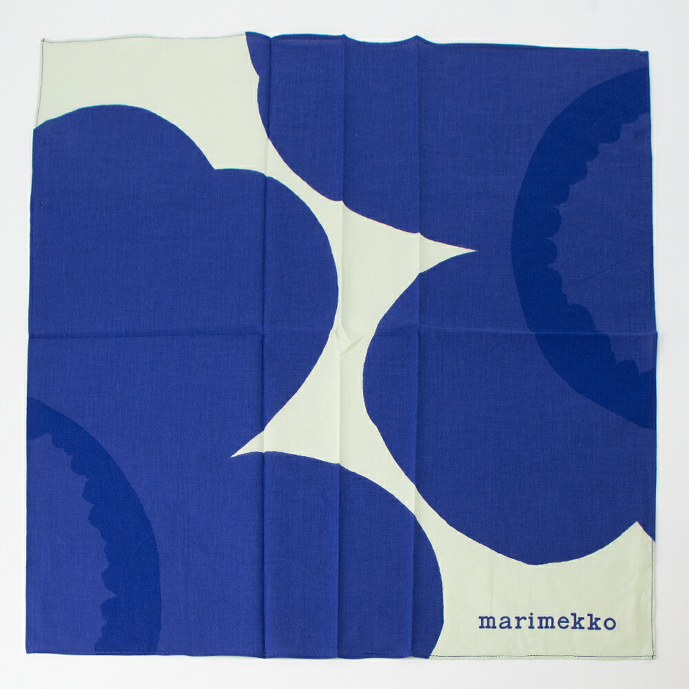 【お買い物マラソン7%OFFクーポン】マリメッコ marimekko スカーフ Astrilli Unikko Kioski scarf ウニッコ ブルー×ライトグリーン 095325 650 北欧 フィンランド [2026SS]