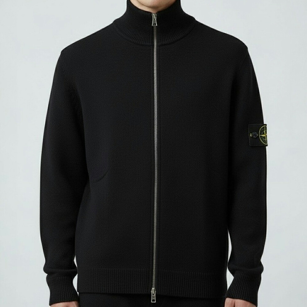 【お買い物マラソン2%OFFクーポン】ストーンアイランド STONE ISLAND メンズ フルジップニット LIGHT RWS GEELONG WOOL 5100011 S00B4 V0029 [2026SS]
