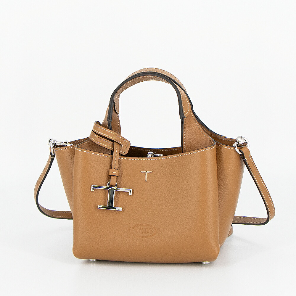 トッズ TOD'S トートバッグ(2WAY仕様) マイクロ Tタイムレス T TIMELESS XBWAPAFL000QRI S410 BROWN [2026AW]｜GRANDE TOKYO