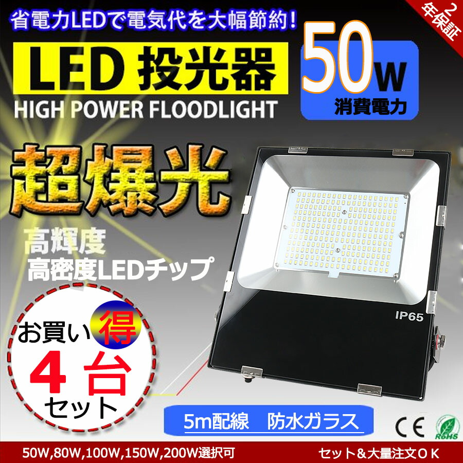 楽天市場】【昼光色】 LED 投光器 コンセント 極薄型 LED投光器