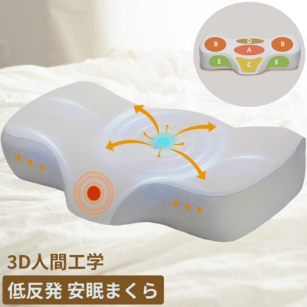 【楽天市場】【驚きの特価~800円OFFクーポン配布中】枕 安眠枕 首が痛くならない 快眠枕 頚椎 よく 眠れる 低反発枕 マクラ まくら ...