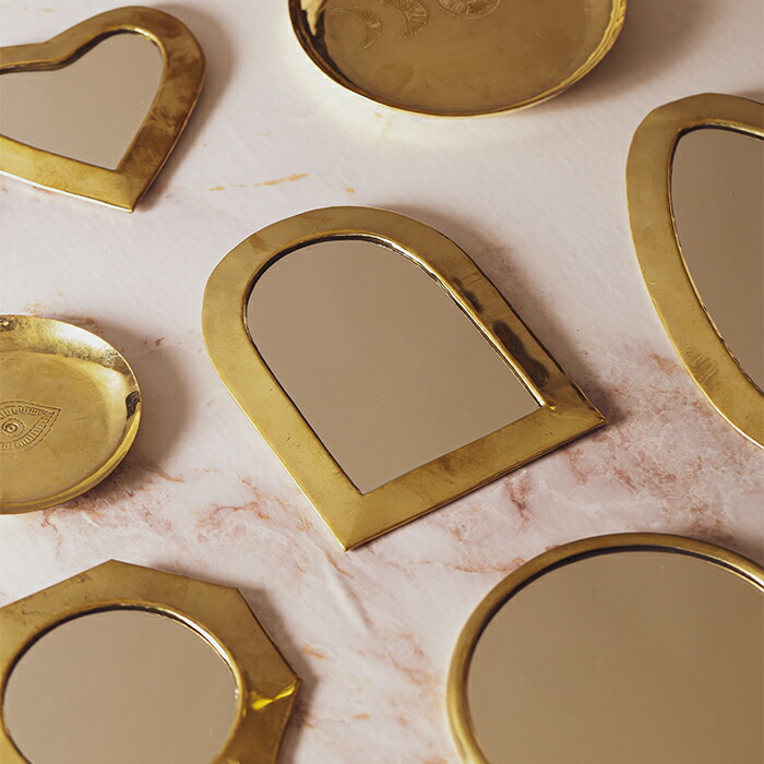 楽天市場】鏡 壁掛け おしゃれ アンティーク レトロ ゴールド 真鍮