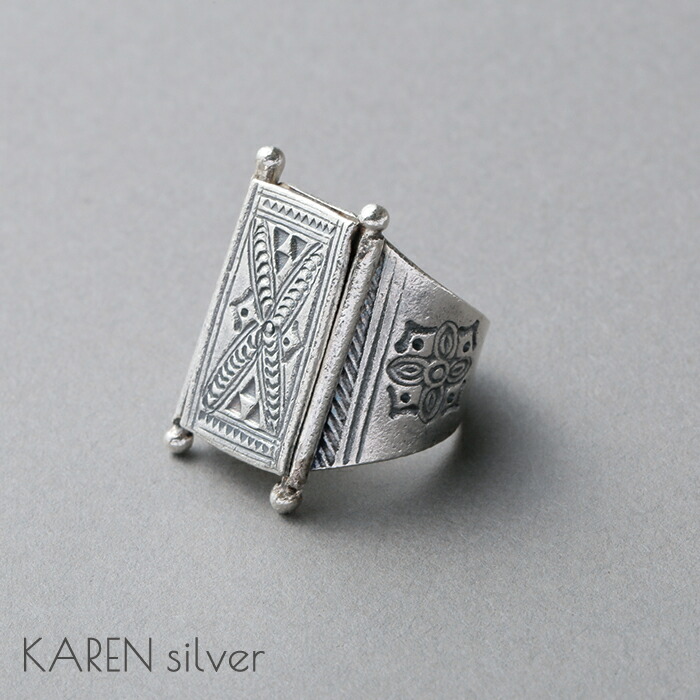 楽天市場】シルバー925 民族柄 リング メンズ E1 フリーサイズ 三角