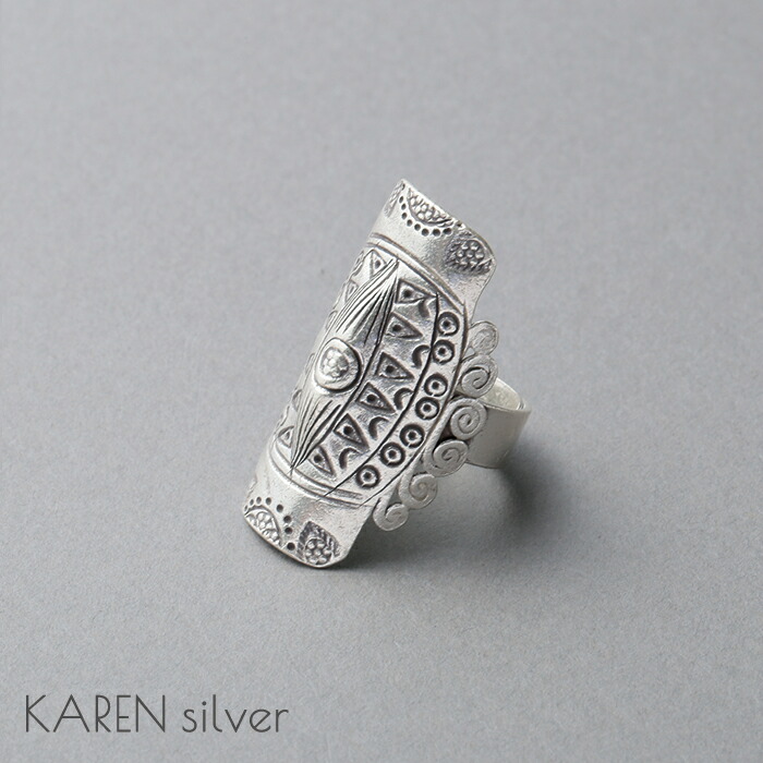 00017 カレン　シルバー　民族　ハンドメイド　魚　リング　指輪　16号 00017 カレン シルバー 民族 ハンドメイド 魚 リング 指輪 16号