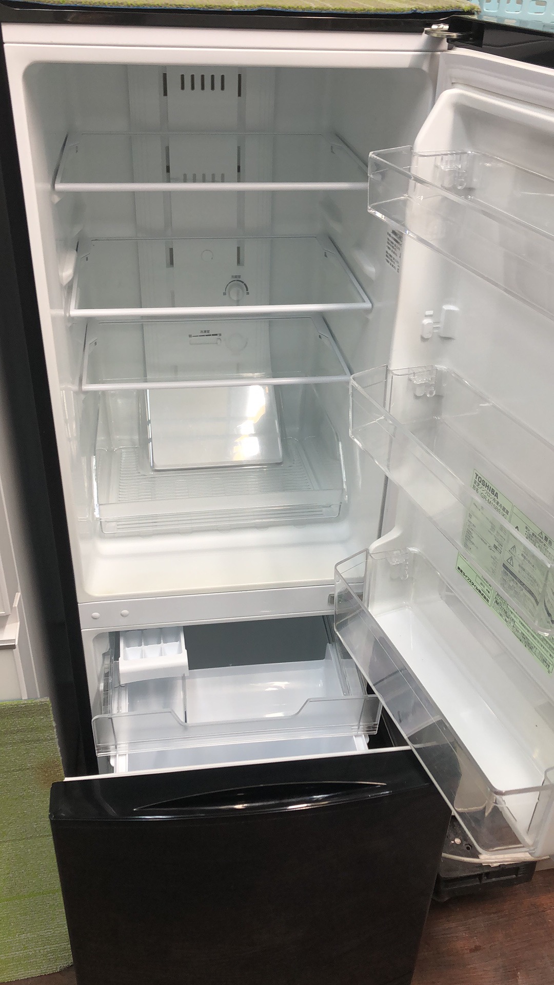 2ドア冷蔵庫 153L 2018年製 東芝 TOSHIBA GR-M15BS-W(シェルホワイト 
