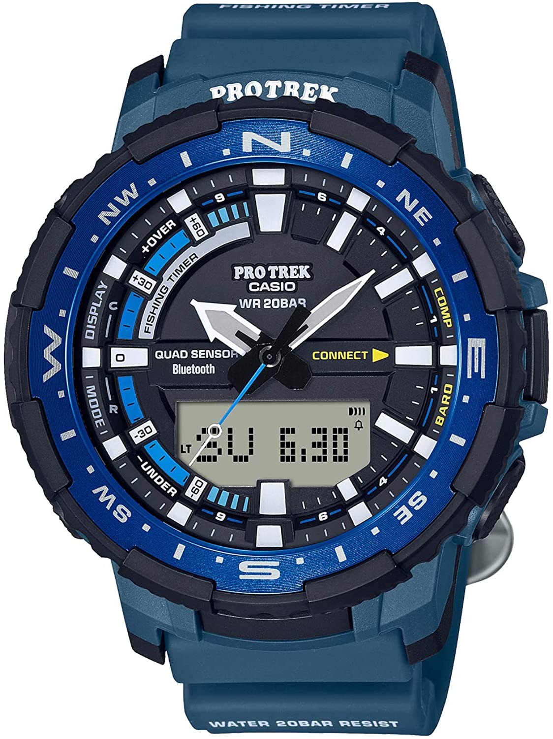 Casio 腕時計 カシオ 時計 プロトレック アングラー Protrek Angler Line メンズ ブルー系 Prt 0 2 おしゃれ 人気 アウトドア 釣り フィッシュメモ 話題 デザイン スタイリッシュ プレゼント ギフト 激安挑戦中