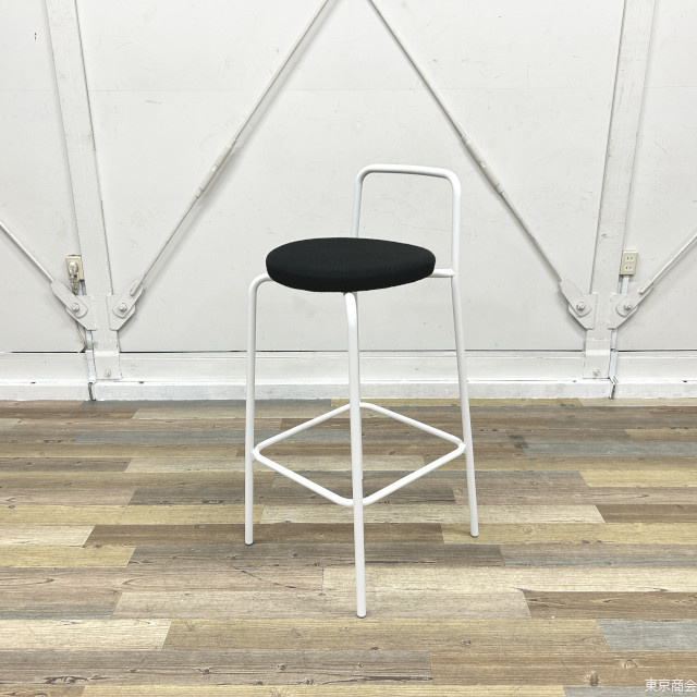 コクヨ ハイチェア DAYS OFFICE hang like 背なし 座クロスタイプ ブラック ホワイト XYB-CHLASAA バー おしゃれ 椅子 国内ブランド シンプル 打合せ ハイスツール リモートワーク 休憩スペース モダン カウンターチェア kokuyo
