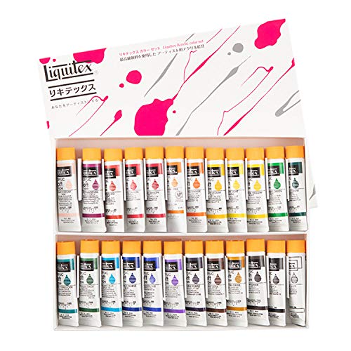 リキテックス アクリル絵具 リキテックスカラー ソフトタイプ 24色セット 伝統色 20ml(6号) 　送料無料