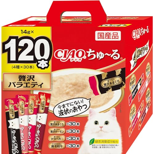 チャオ (CIAO) ちゅ~る 贅沢バラエティ 120本 猫用おやつ 　送料無料