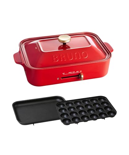 BRUNO コンパクトホットプレート 赤いこと BOE021-RD  貨物輸送無料