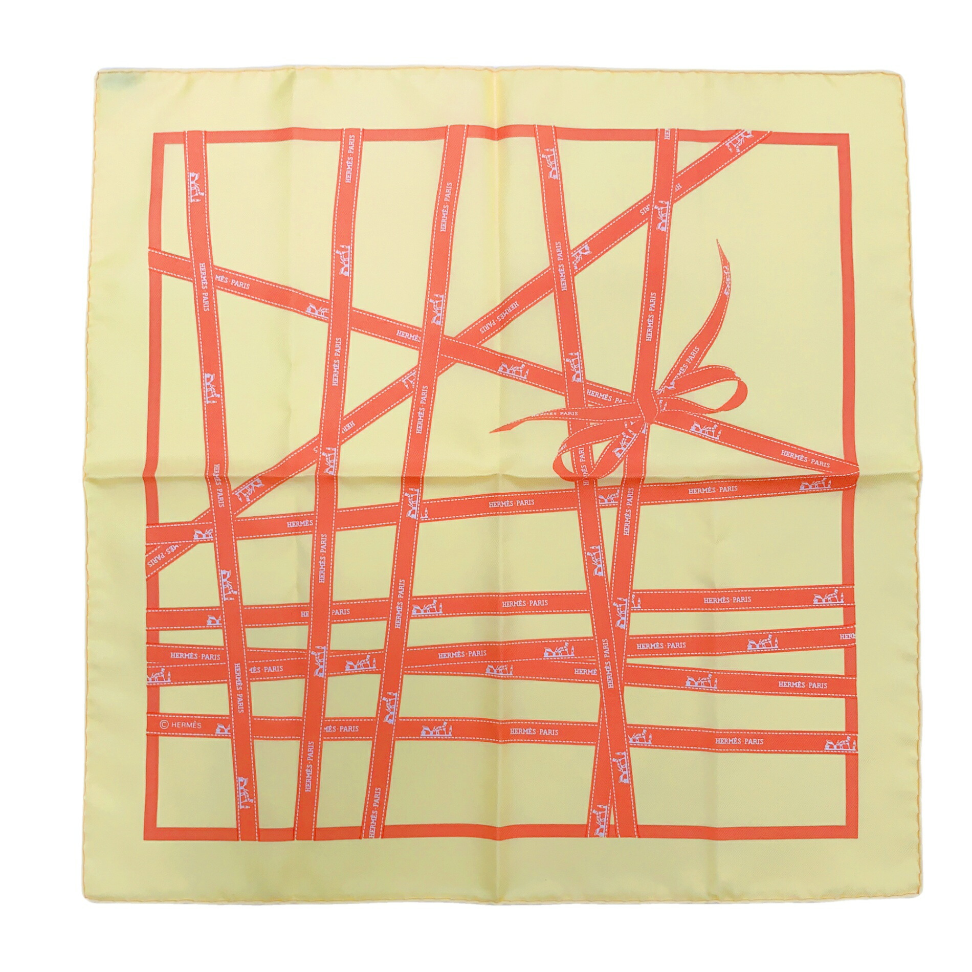 楽天市場】ｴﾙﾒｽ HERMES ｽｶｰﾌ ｶﾚ45 ﾎﾞﾙﾃﾞｭｯｸﾘﾎﾞﾝ ｻｰﾓﾝﾋﾟﾝｸ系 【中古