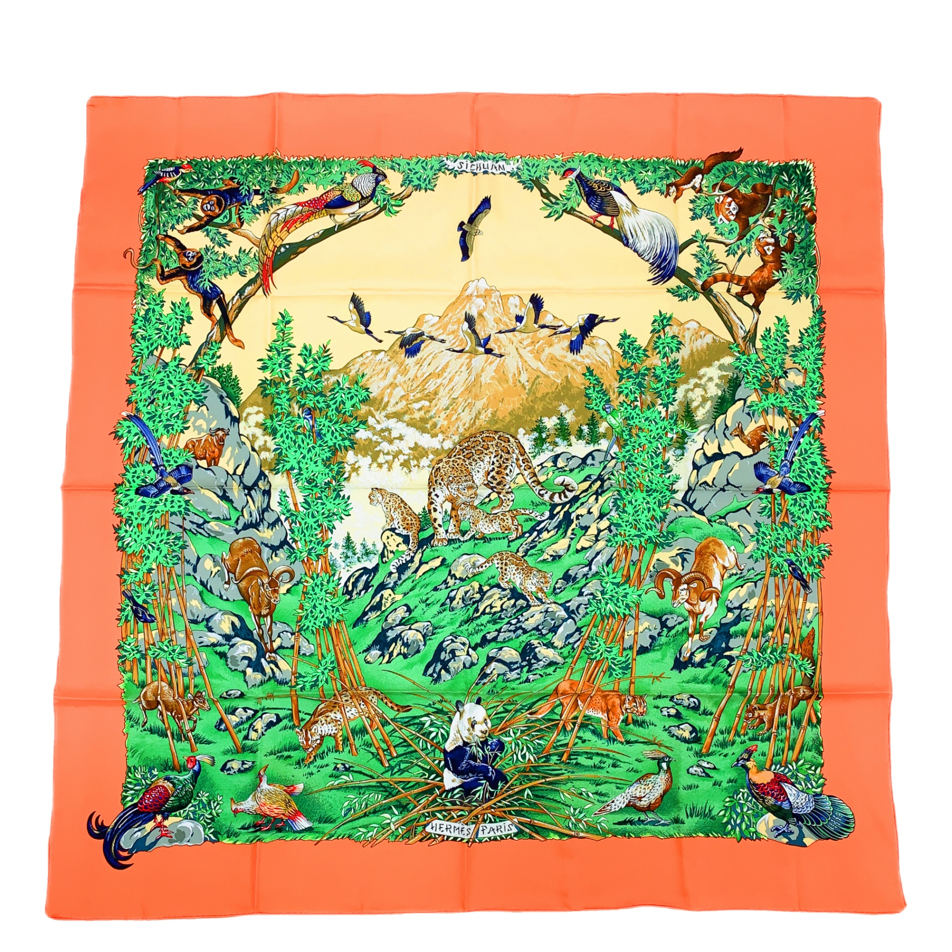 超特価 HERMES オレンジ シルクスカーフ　極美品 imgrc0123355251.jpg