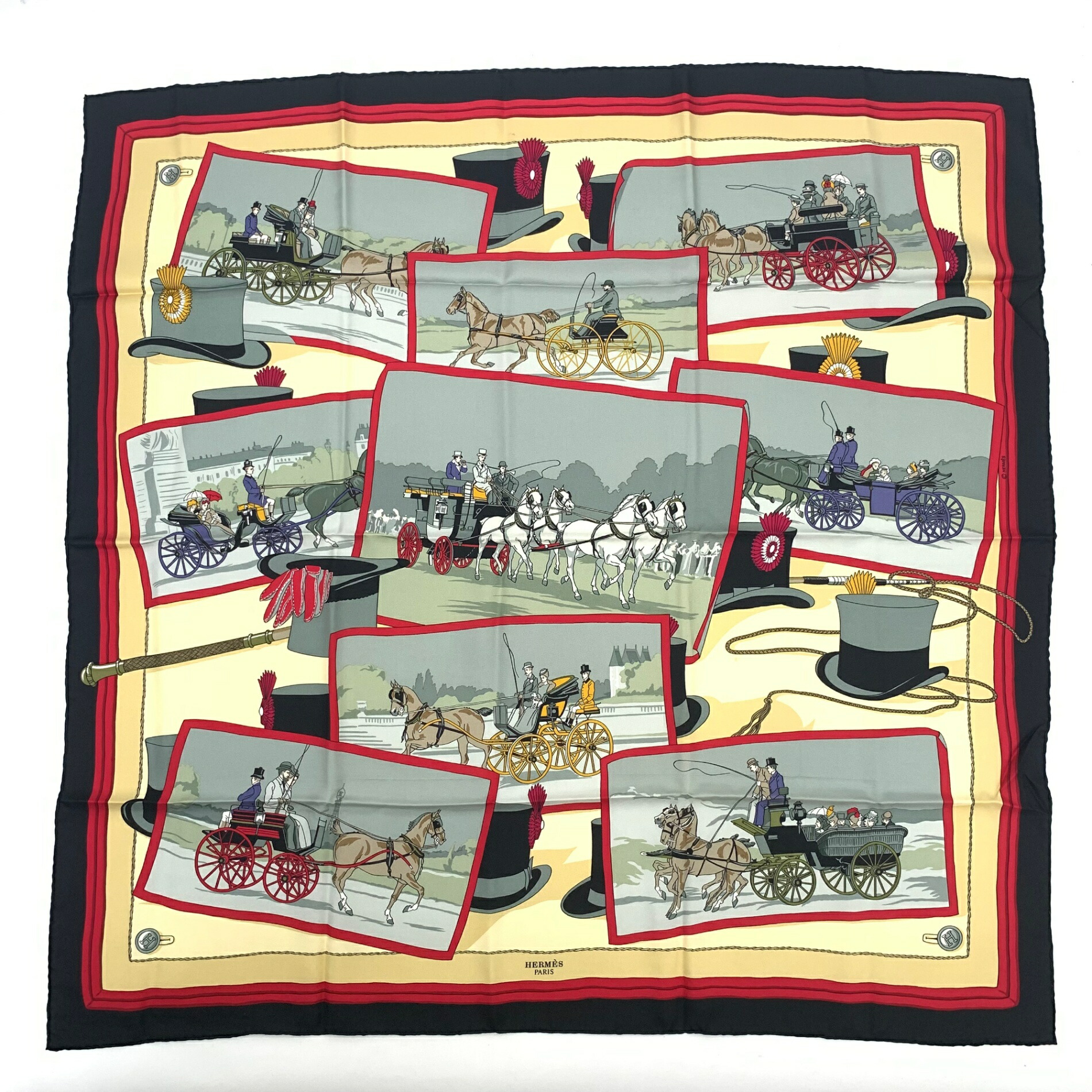 エルメス♡カレ90 ジョージワシントンの馬 スカーフ　正規品 エルメス♡カレ90 ジョージワシントンの馬 スカーフ 正規品