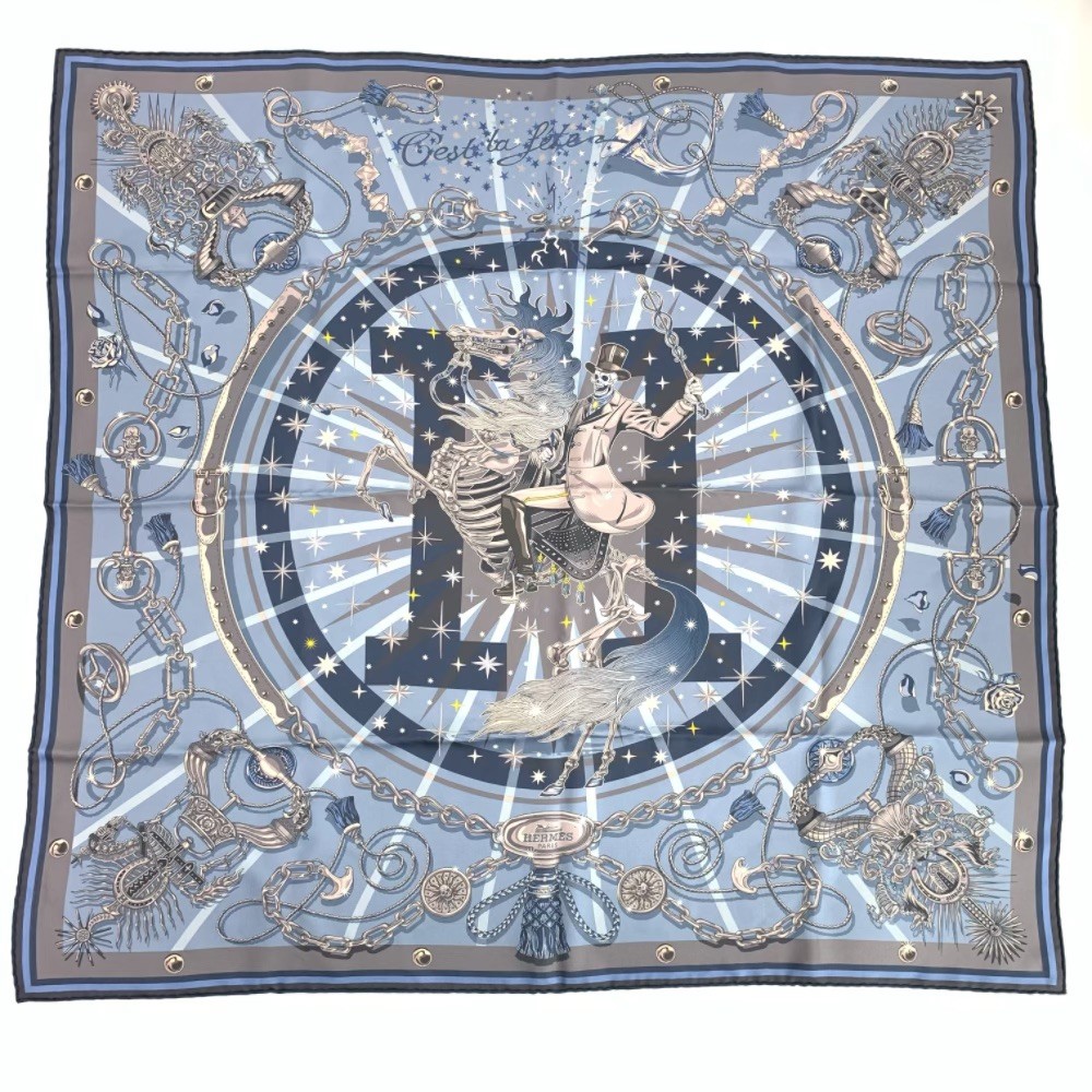 楽天市場】極美品 HERMES エルメス カレ45 CHANTILLY シャンティ 競馬