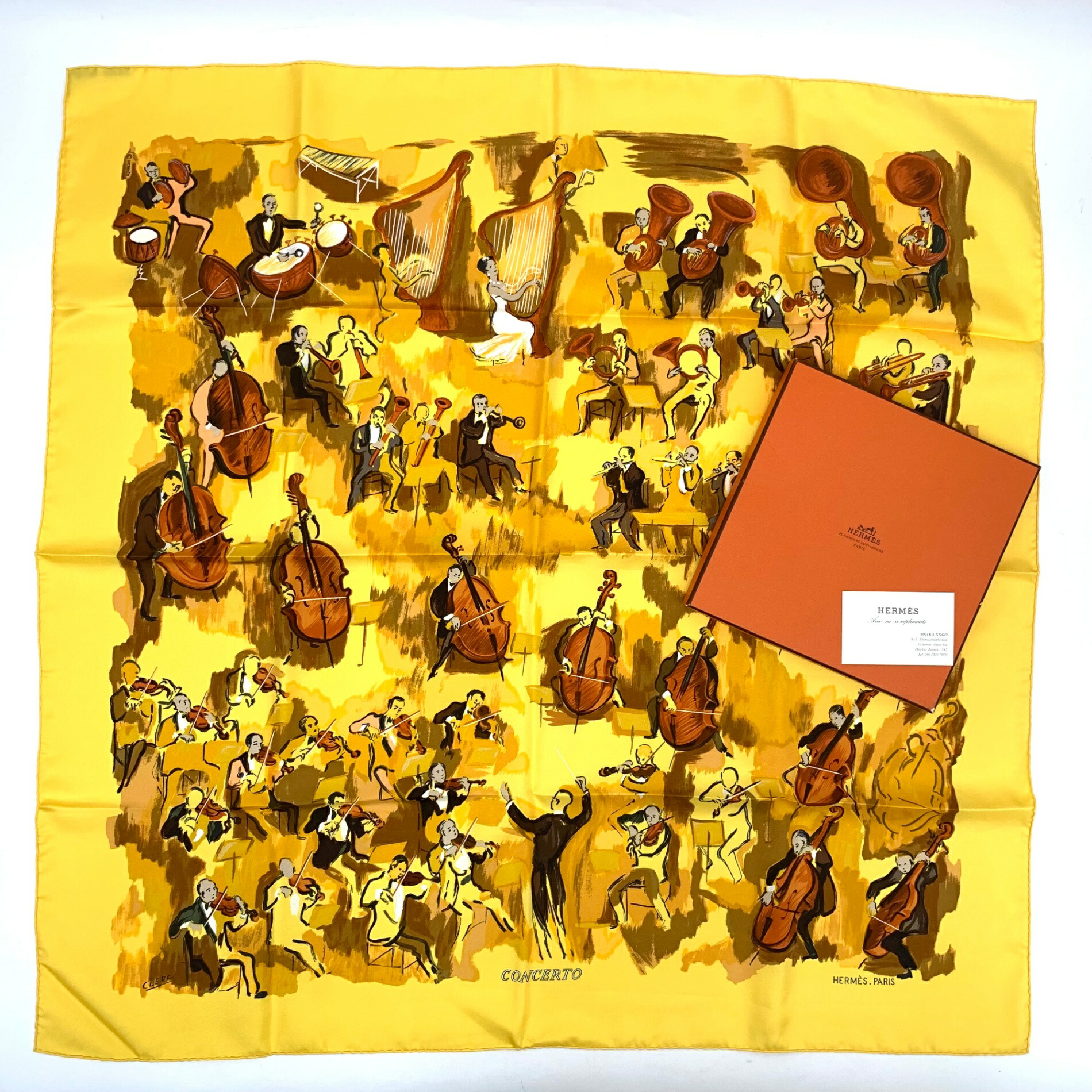 楽天市場】極美品 HERMES エルメス カレ90 CONCERTO コンチェルト