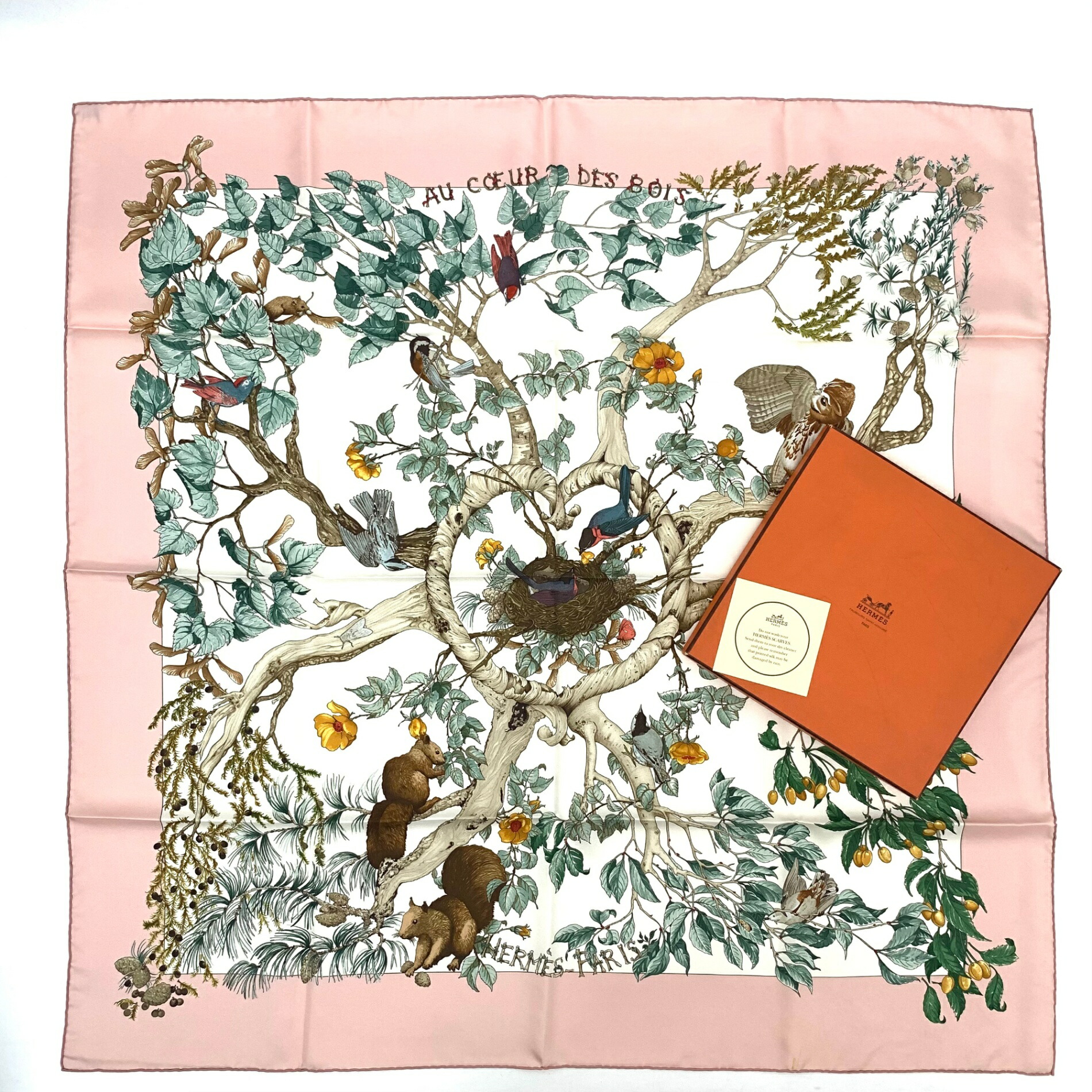 楽天市場】未使用級 HERMES エルメス カレ90 AU COEUR DES BOIS