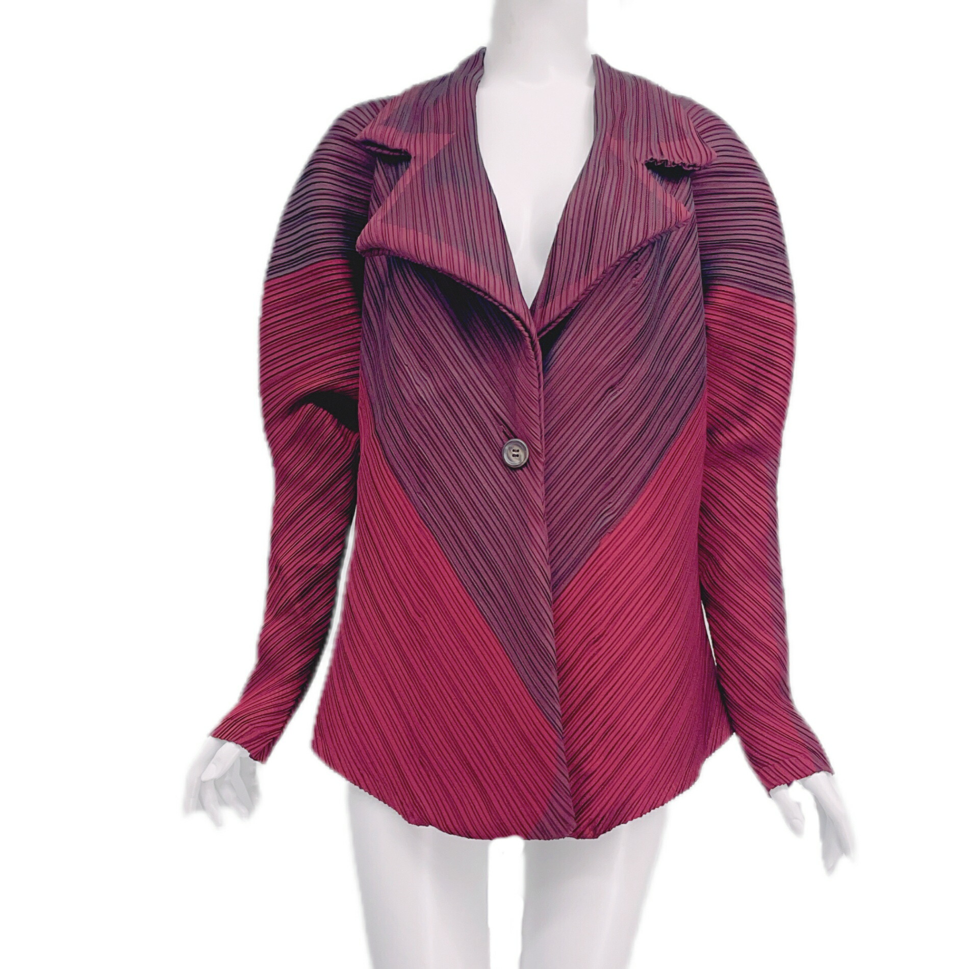 イッセイミヤケ　麻ジャケット ISSEY MIYAKE】80s i.s miyake ボンバージャケット - メルカリ