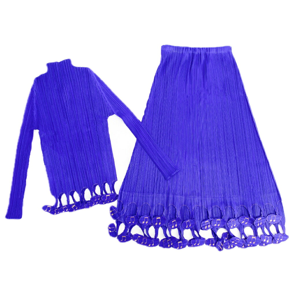 未当てはめる級 PLEATSPLEASE 筋目プリーズ ISSEY MIYAKE イッセイミヤケ 音符 目論む セットアップ パープル PP81-JK502 PP81-JG506 大いさ3