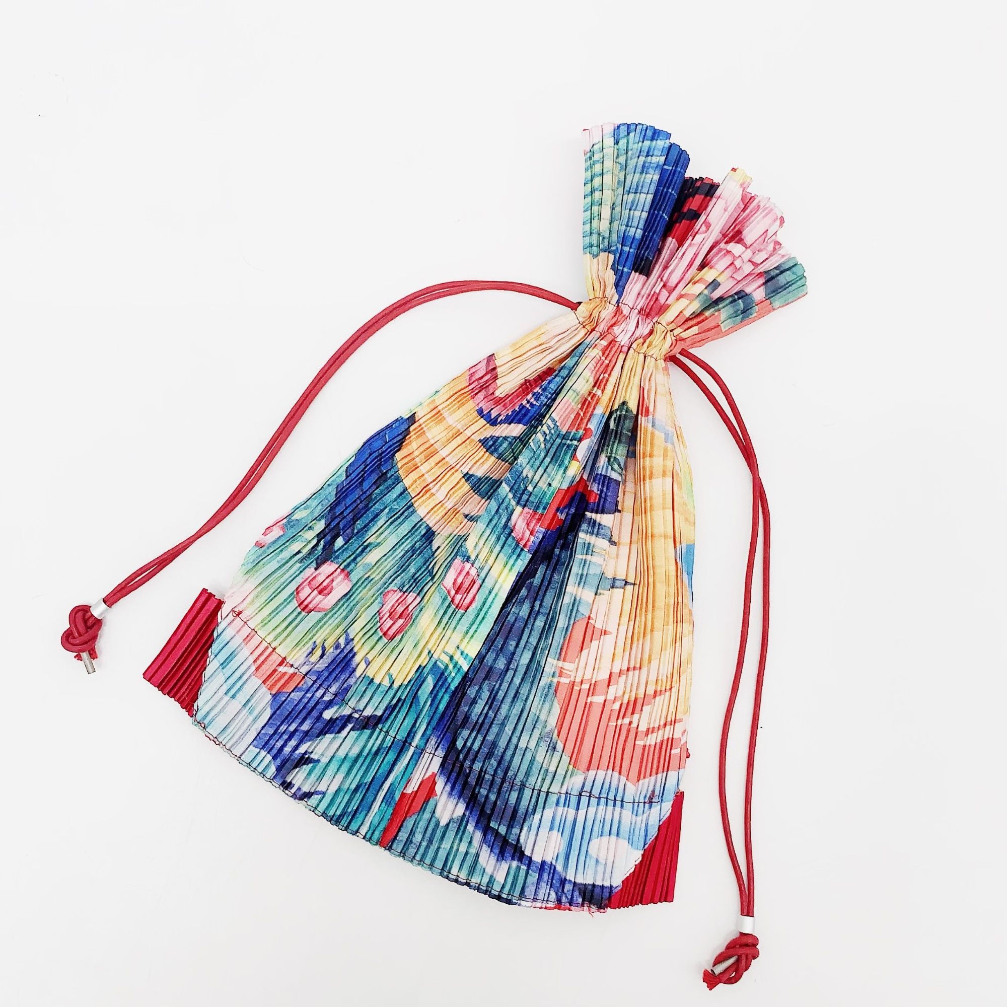 新品負けず劣らず PLEATSPLEASE 筋目プリーズ ISSEY MIYAKE イッセイミヤケ CHINESE NEW YEAR 1998 龍 鳳凰 火竜 花柄 目論む 御徒面子 合財袋 マルチ色合い