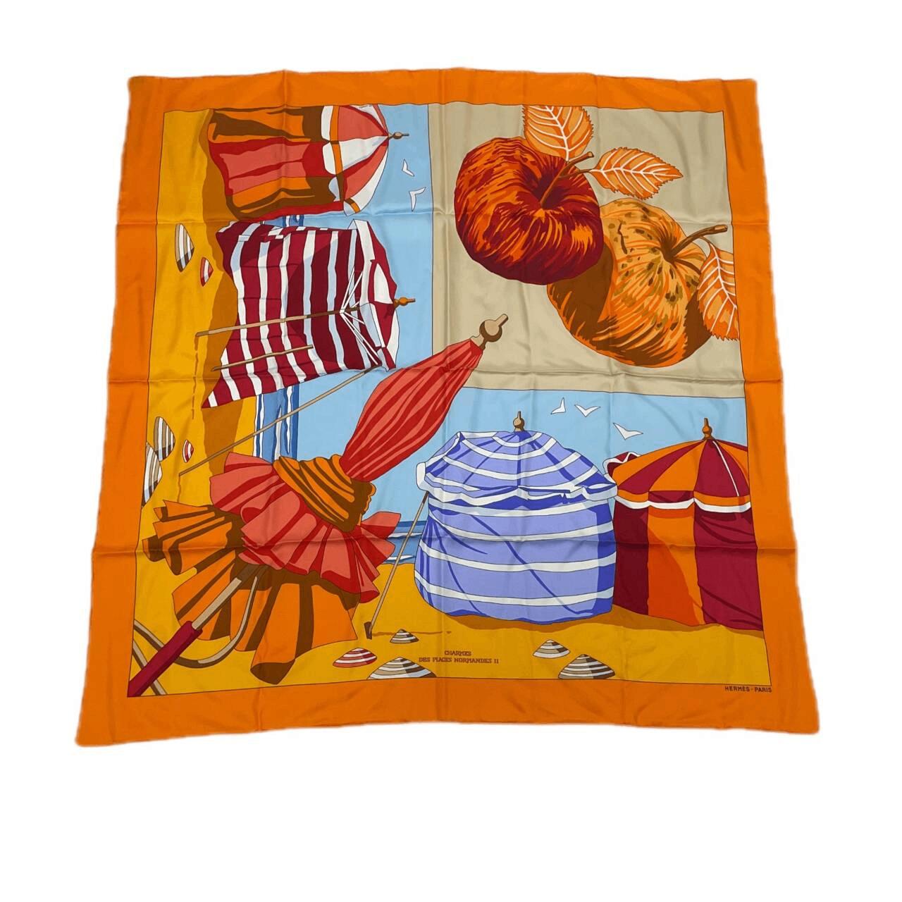 楽天市場】美品 HERMES エルメス カレ90 CHARMES DES PLAGES