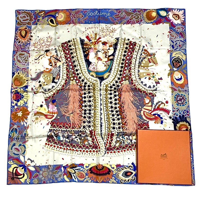 未使用品 HERMES エルメス カレ90 コスチューム・ドゥ・フェット 楽天市場】HERMES(エルメス) Costume de Fete コスチューム