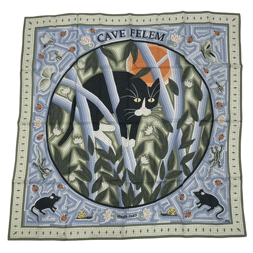 楽天市場】【エルメス】Hermes カレ90 シルクスカーフ CAVE