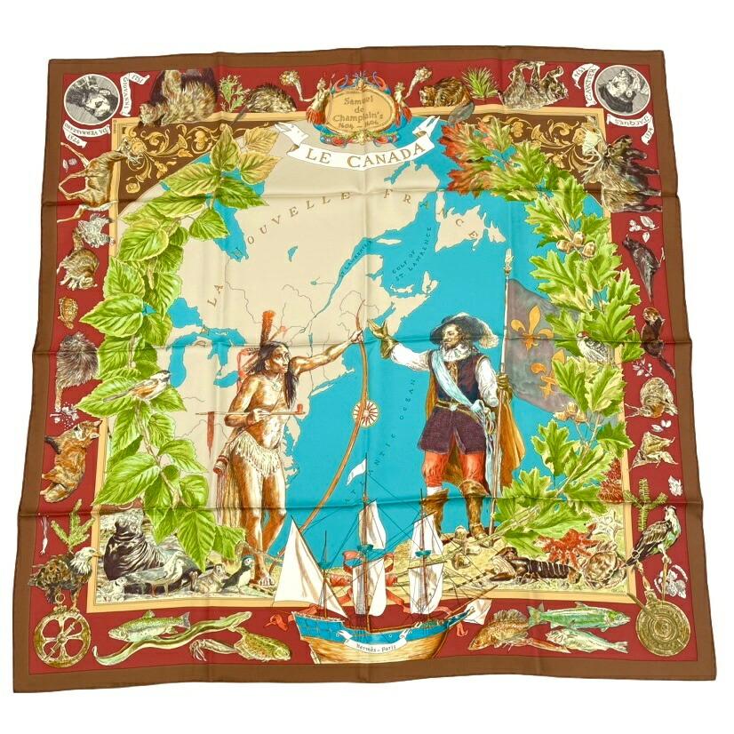 ほぼ未使用 HERMES エルメス インディアンガール カレ90 スカーフ 楽天市場】未使用品 HERMES エルメス カレ90 WAKO NI
