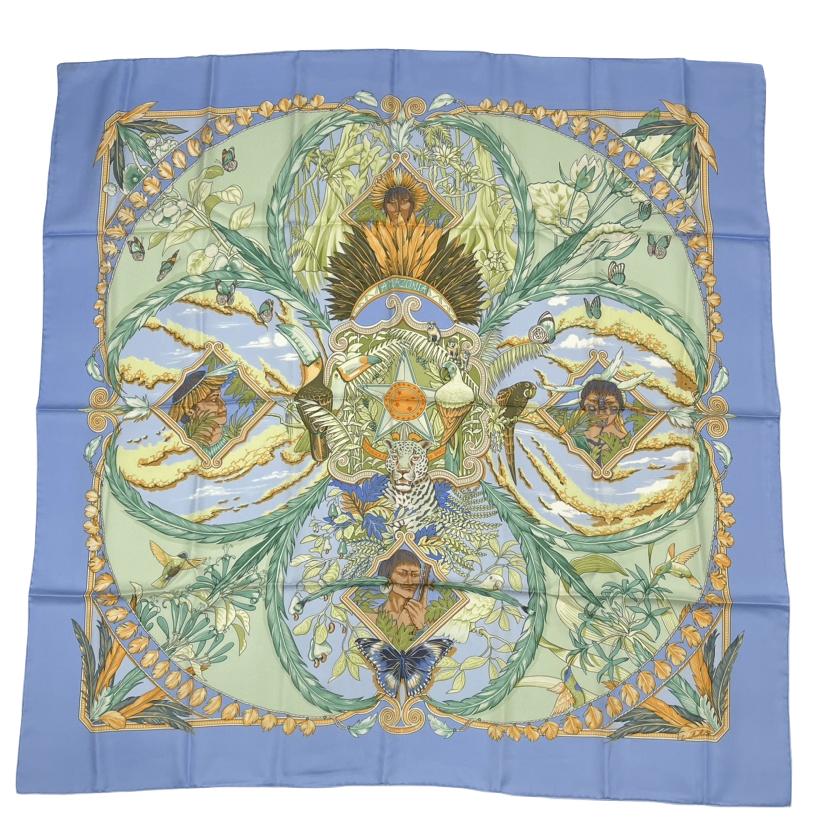 楽天市場】美品 HERMES エルメス スカーフ カレ90 AMAZONIA アマゾニア