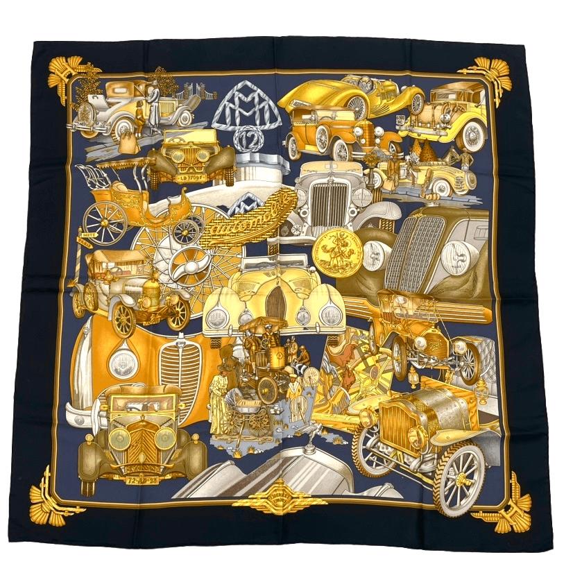 希少美品 エルメス LES VOITURES A TRANSFORMATION HERMES - 本物 エルメス HERMES スカーフカレ カレ90 LES