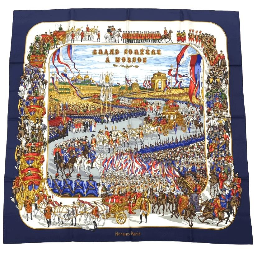 HERMESエルメス カレ90 モスクワ大行進 ピンク HERMESエルメス カレ90 モスクワ大行進 ピンク HERMES