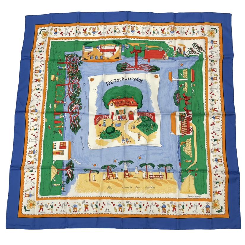 楽天市場】質屋 希少 エルメス HERMES カレ100 カシミヤシルク メガ