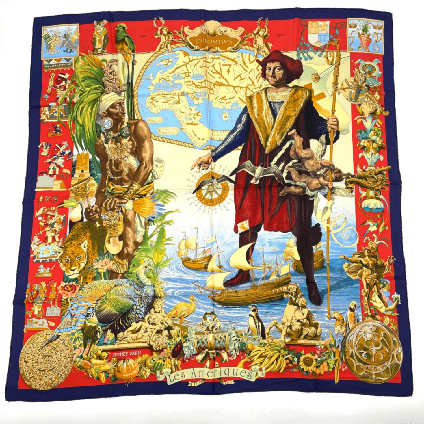 極美品✨HERMESエルメス　EARLY AMERICA カレ90 ネイビー 楽天市場】HERMES エルメス カレ90 『EARLY AMERICA（古き良き