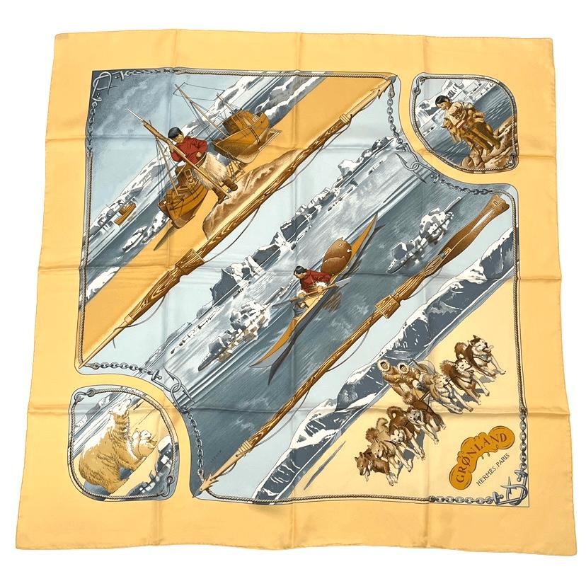 楽天市場】エルメス カレ 90 大判スカーフ LE LAISSER COURRE 猟犬