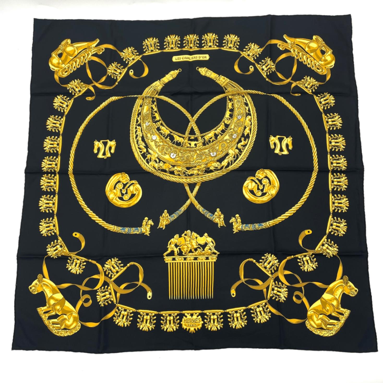 楽天市場】極美品 HERMES エルメス カレ90 L'INSTRUCTION DU ROY 帝王