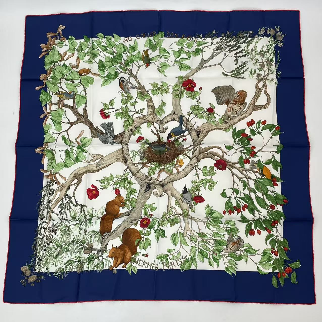 楽天市場】HERMES エルメス カレ 90 STATELY クレーム/ボルドー/ブルー