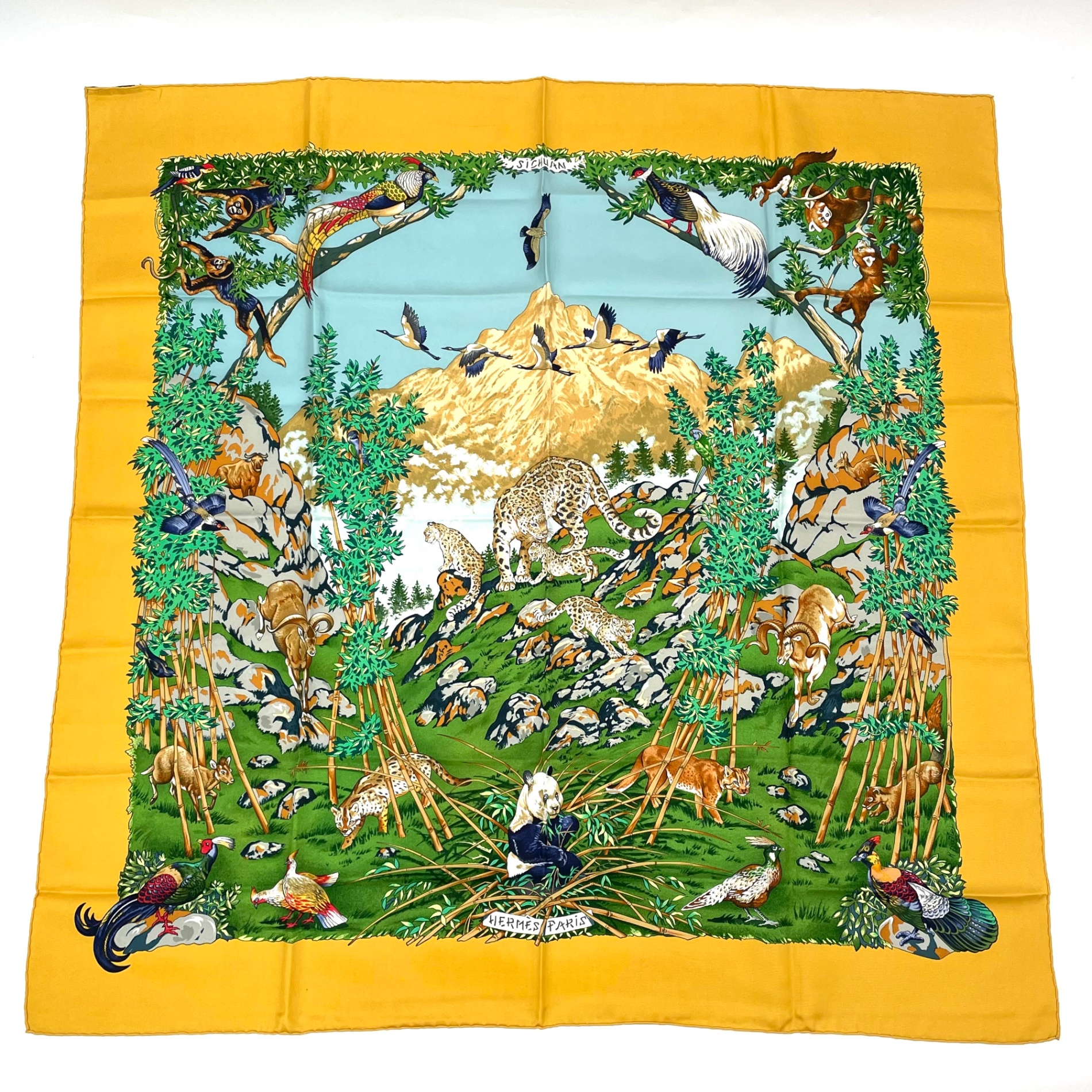 楽天市場】極美品 HERMES エルメス カレ90 SICHUAN 四川省