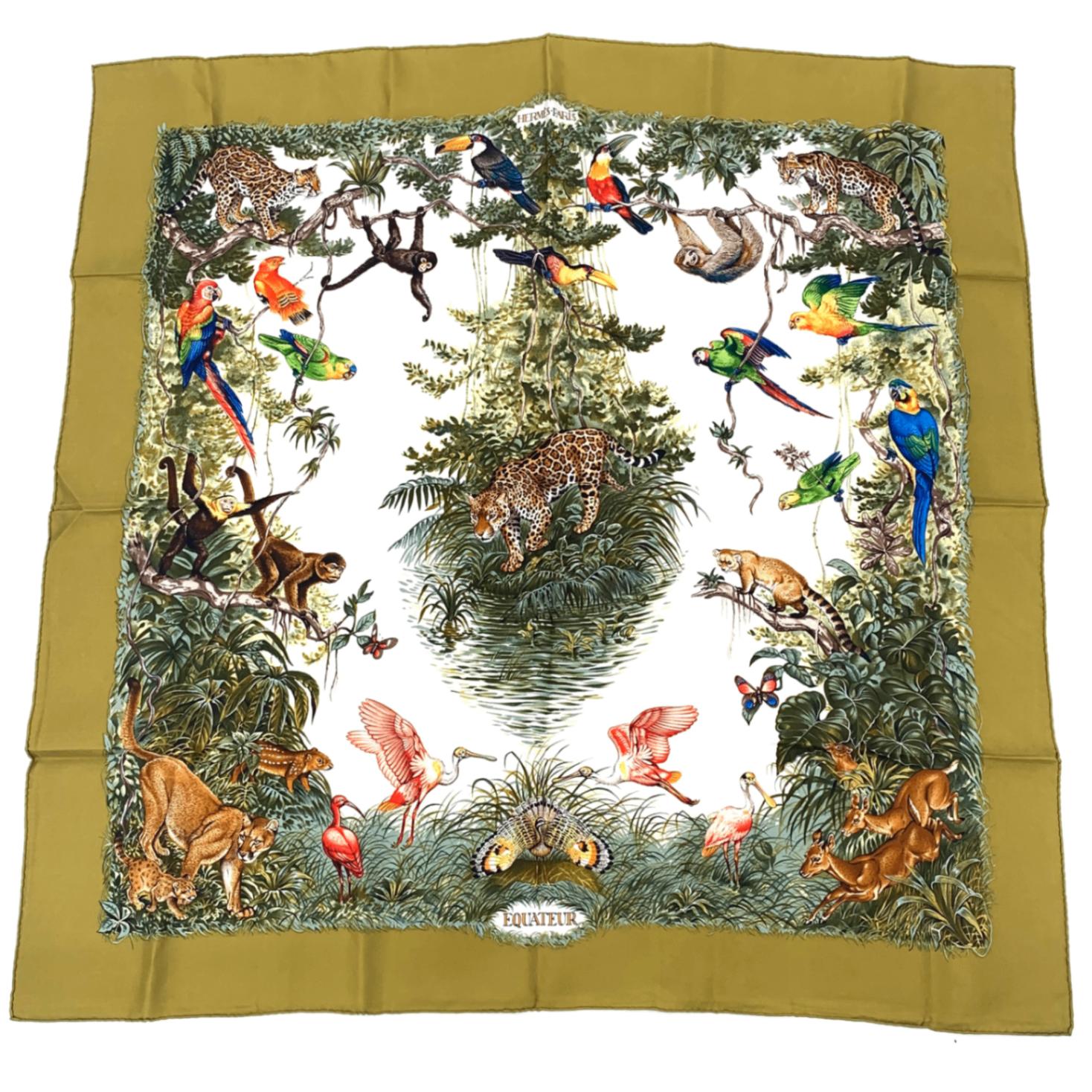 楽天市場】美品 HERMES エルメス スカーフ カレ90 EQUATEUR 赤道