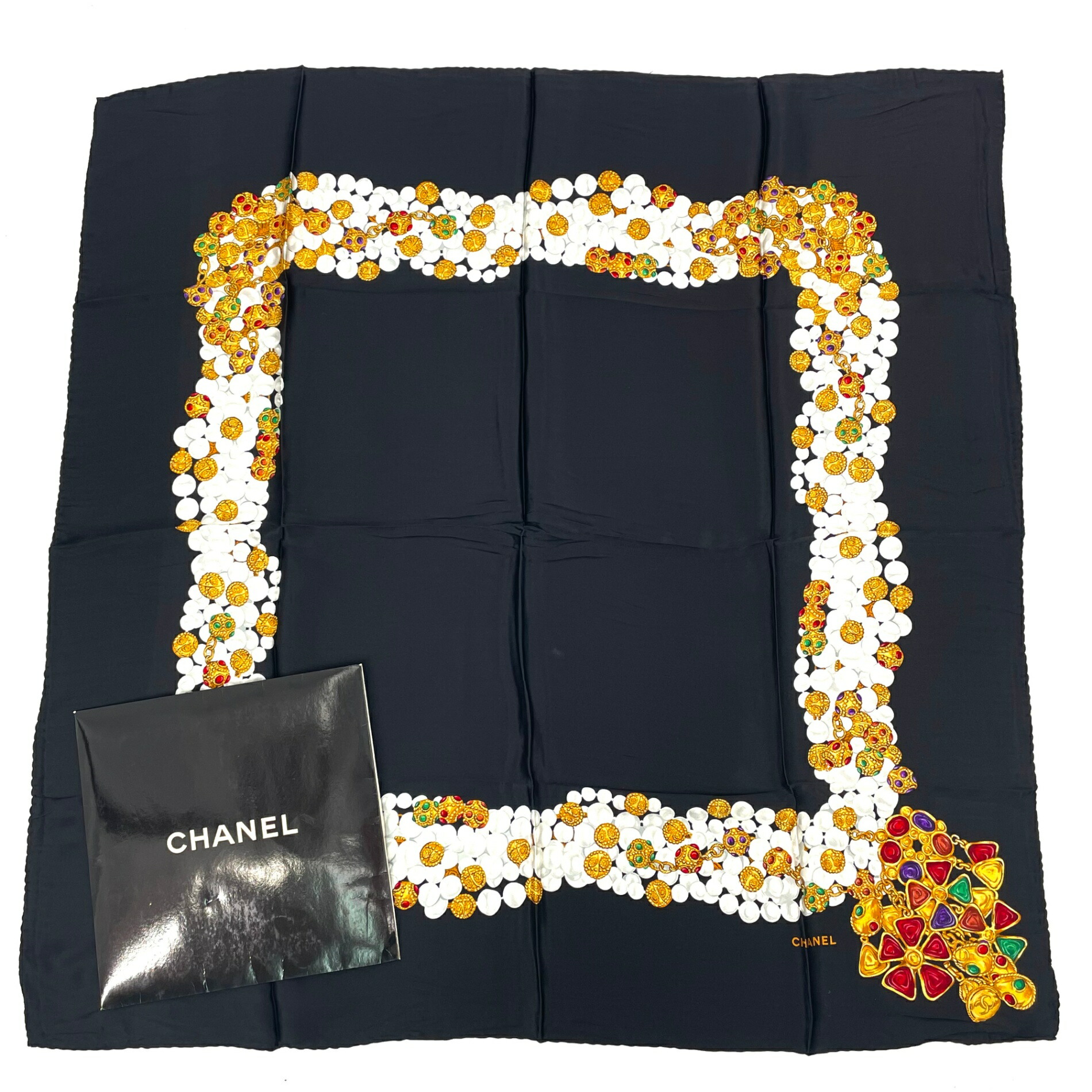 楽天市場】新品同様 CHANEL シャネル スカーフ チェーン柄 ココマーク
