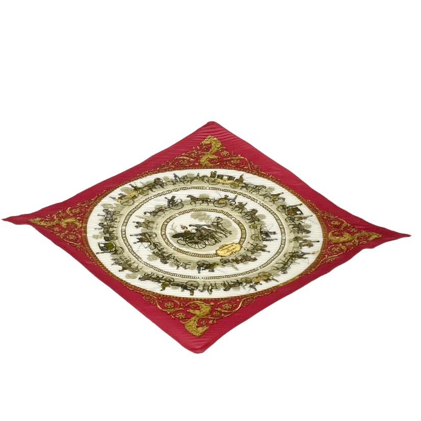 楽天市場】美品 HERMES エルメス プリーツ カレ90 LA PROMENADE