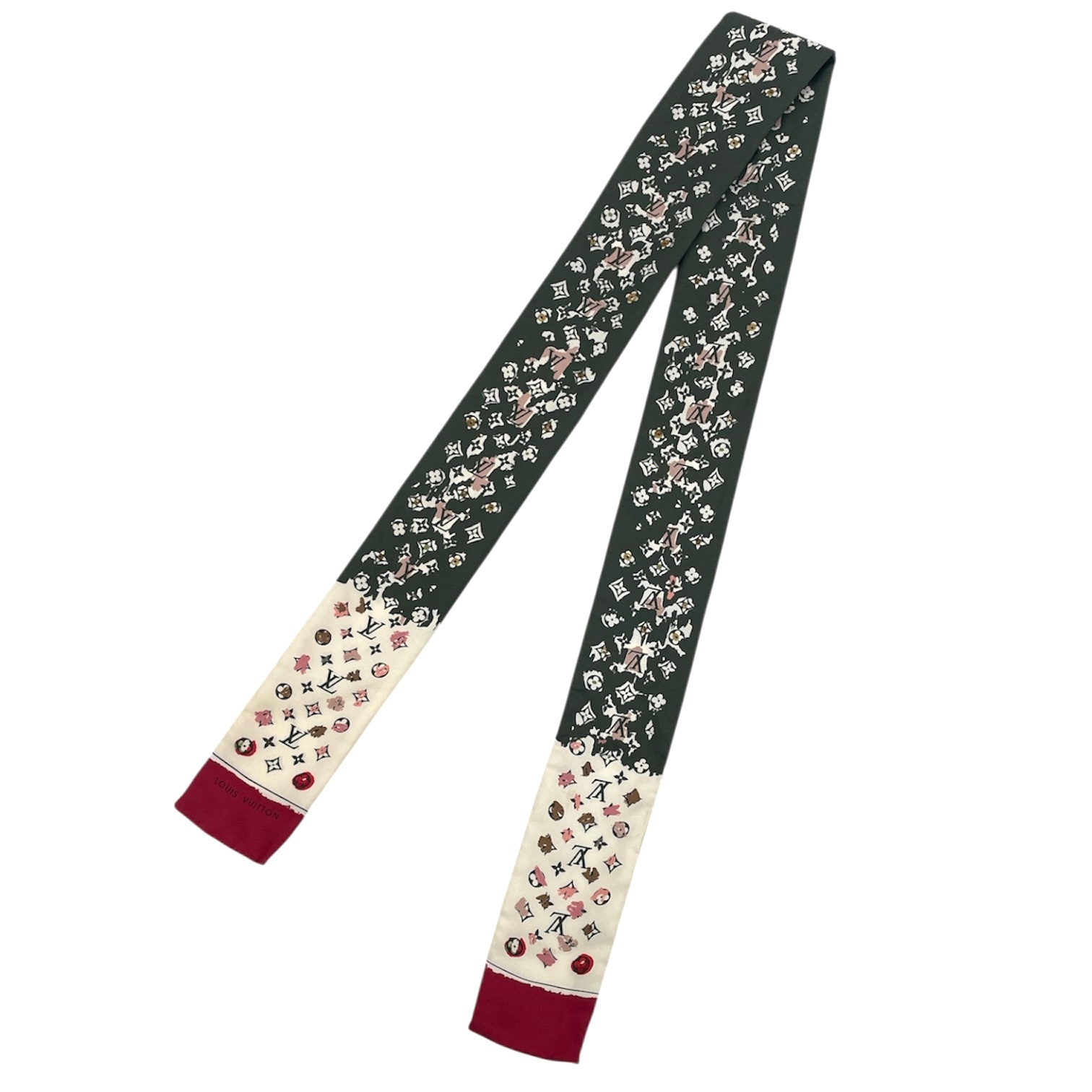 [美品]LOUIS VUITTON シルク100 マロンツイリー　スカーフ 美品]LOUIS VUITTON シルク100 マロンツイリー スカーフ - メルカリ