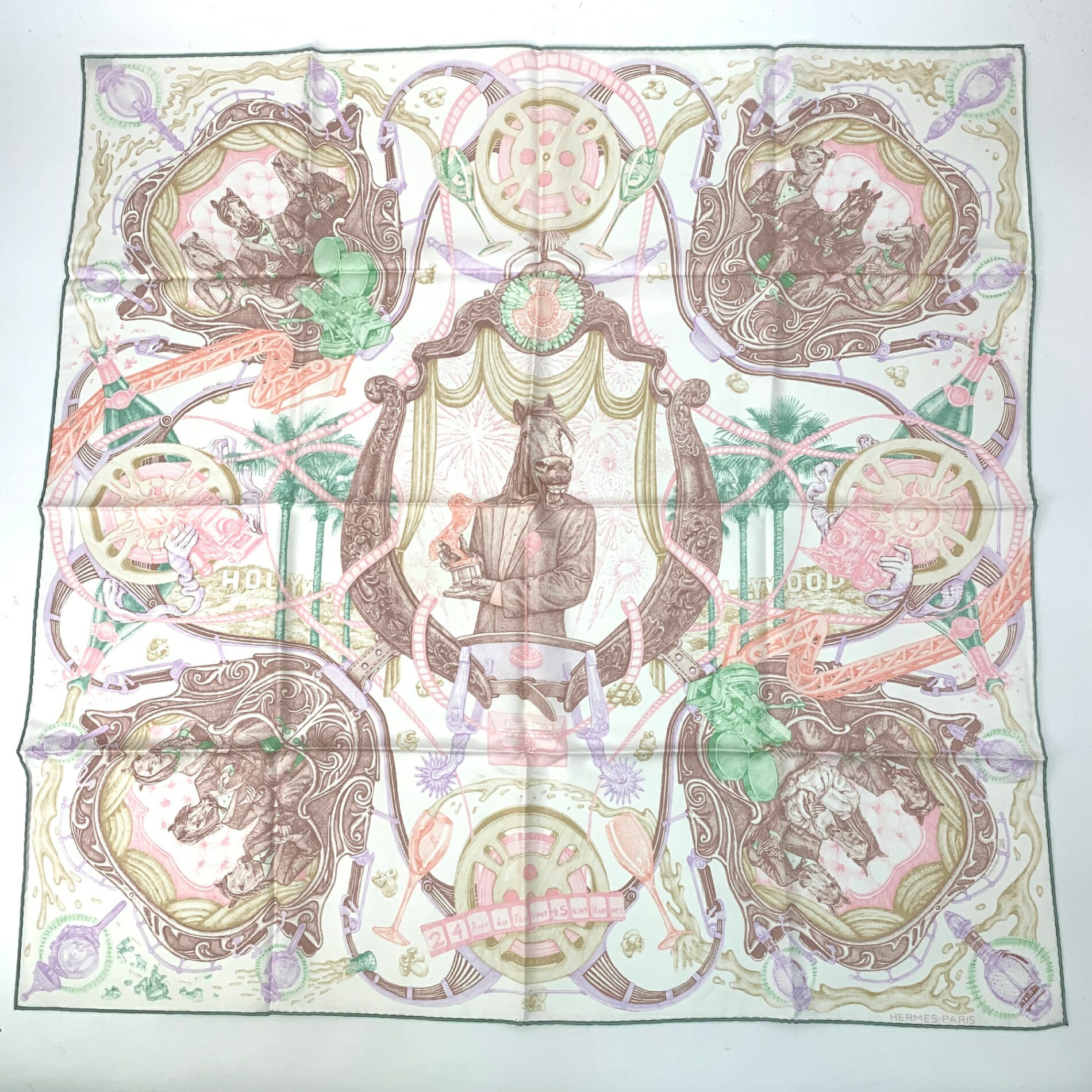 楽天市場】HERMES エルメス カレ90 Les Pivoines 芍薬 花柄