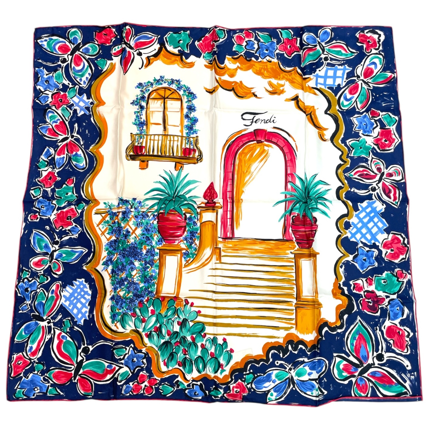 楽天市場】□新品同様□ FENDI フェンディ ズッカ柄 シルク100