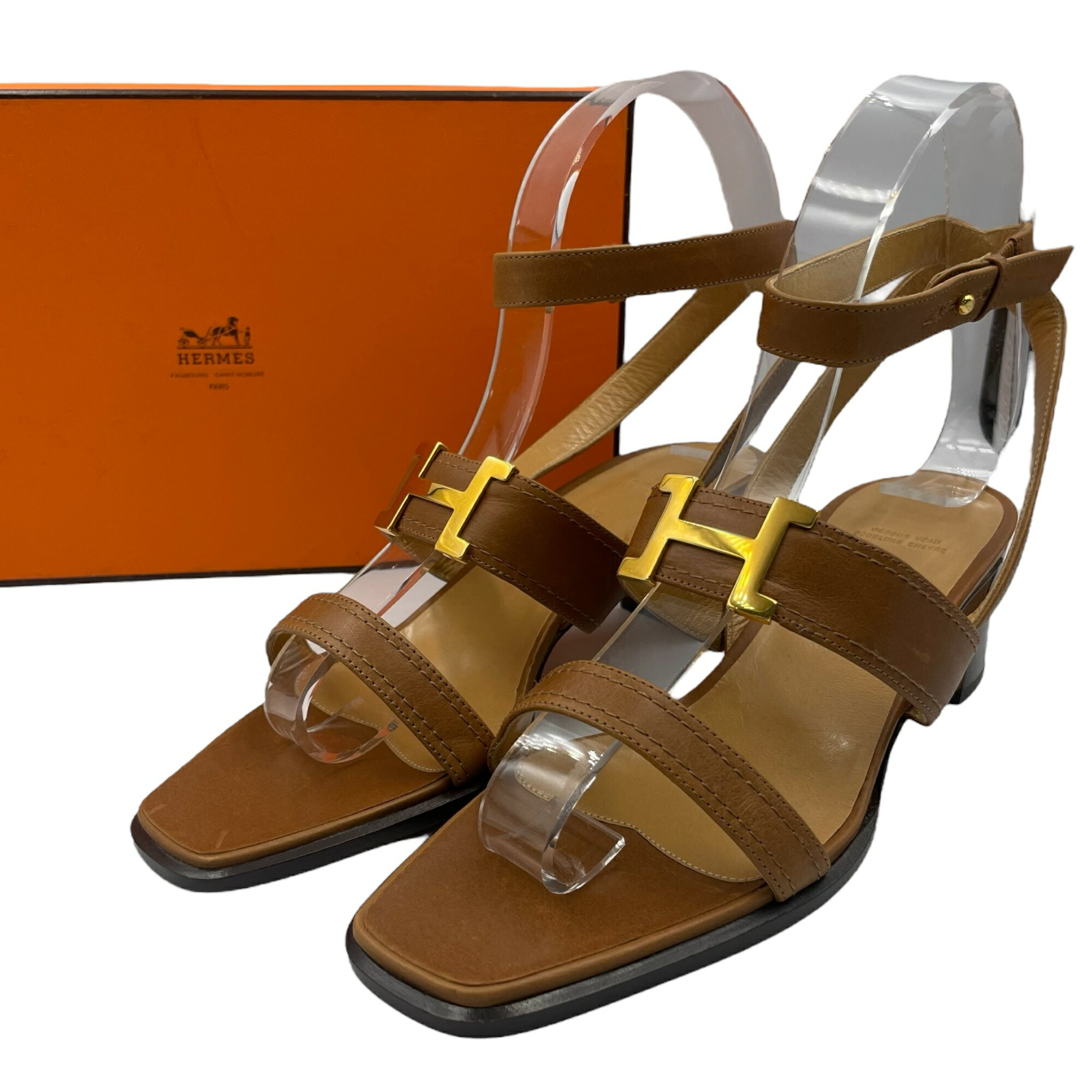楽天市場】HERMES サンダル ”キャンディ” ケリーバックル カーフ