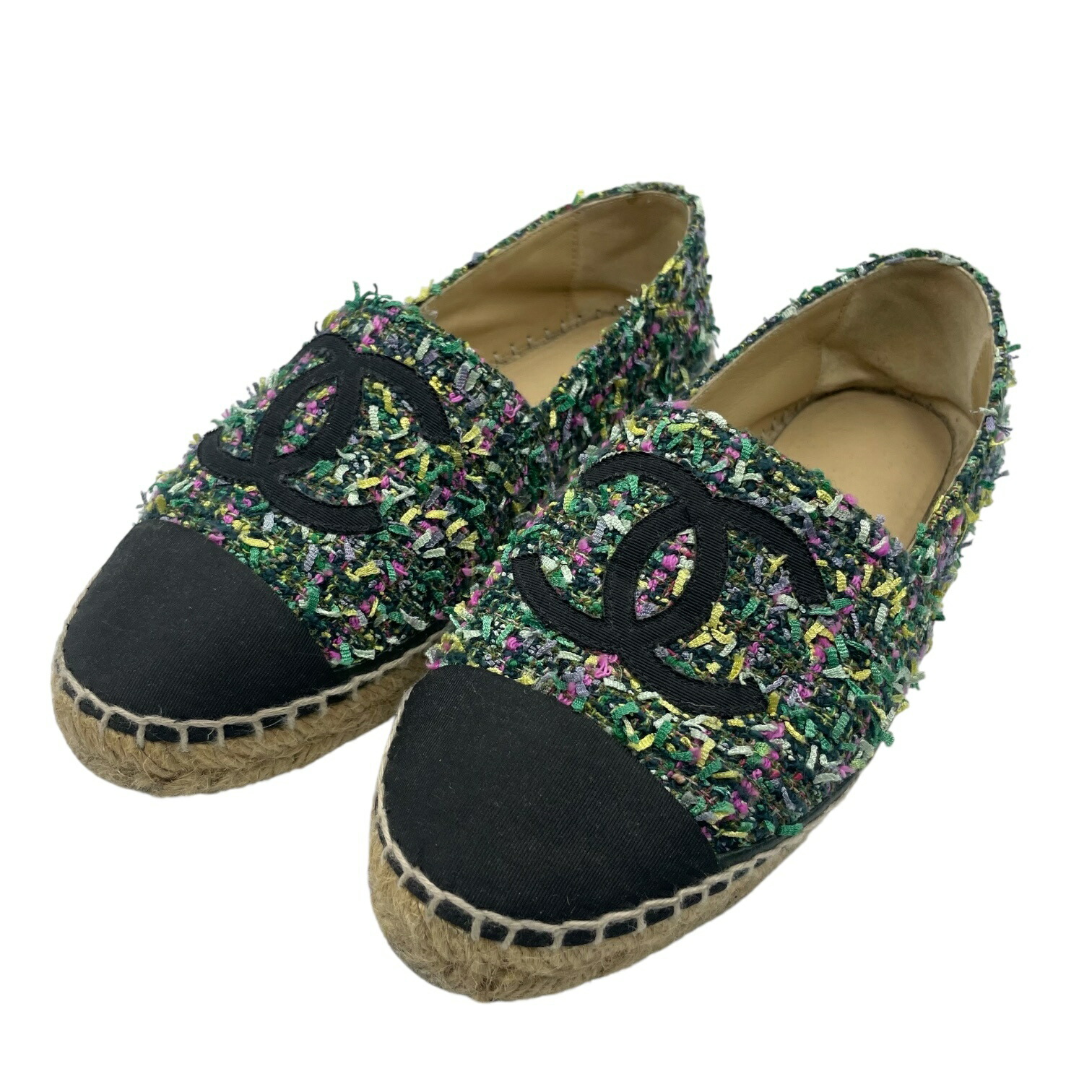 楽天市場】シャネル CHANEL エスパドリーユ G33215 ツイード シャネル