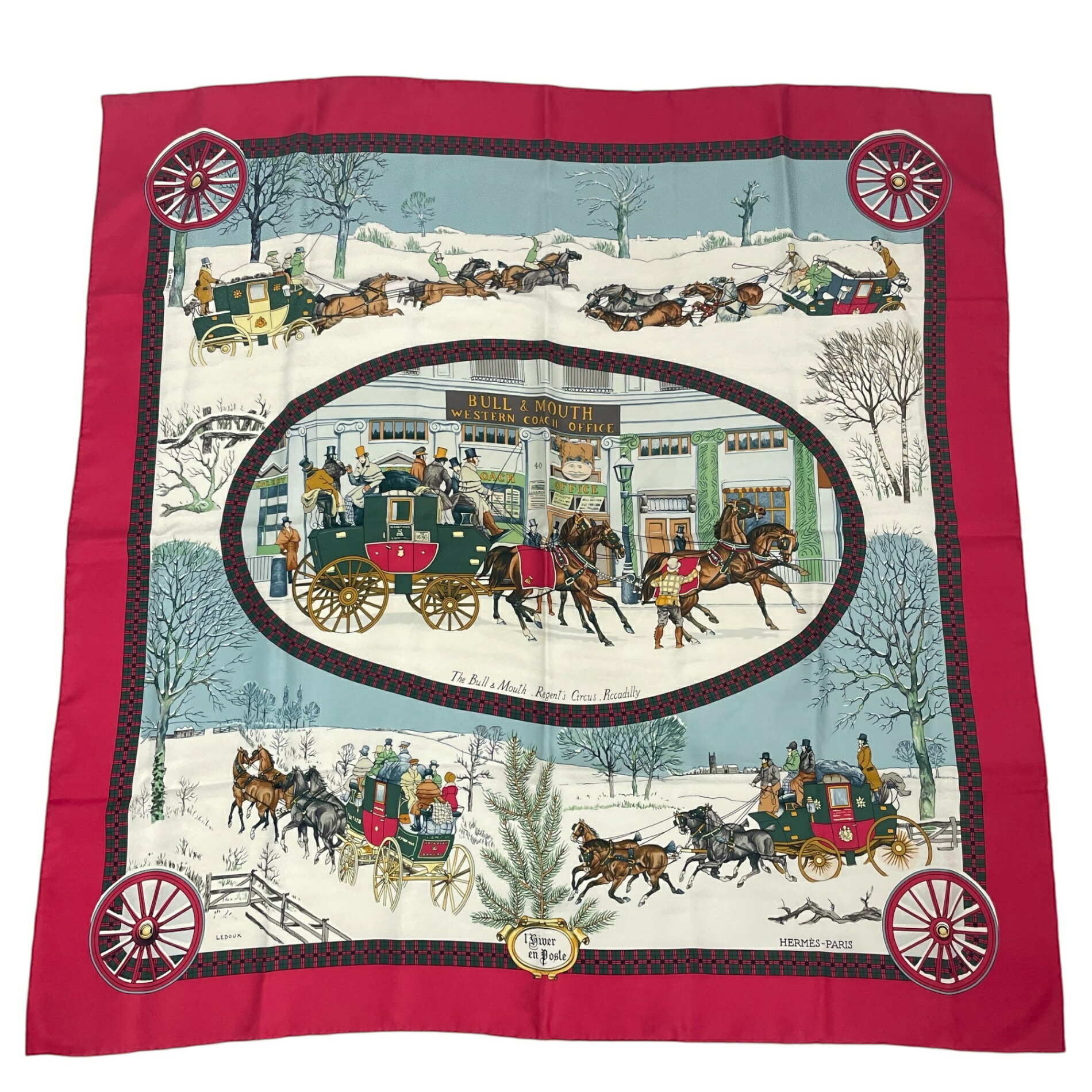 楽天市場】美品 HERMES エルメス カレ90 THE PONY EXPRESS 郵便社 馬