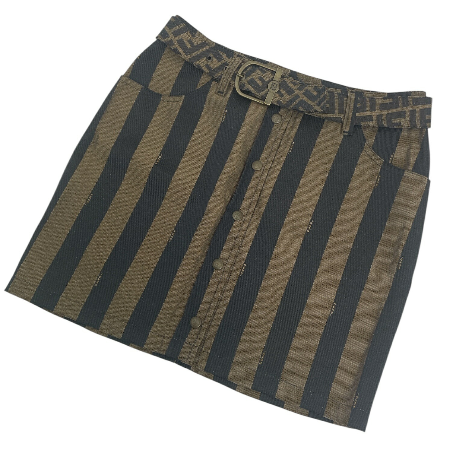 FENDI ズッカ　スカート FENDI(フェンディ) ズッカ柄スカート ブラウン サイズ 44｜【公式