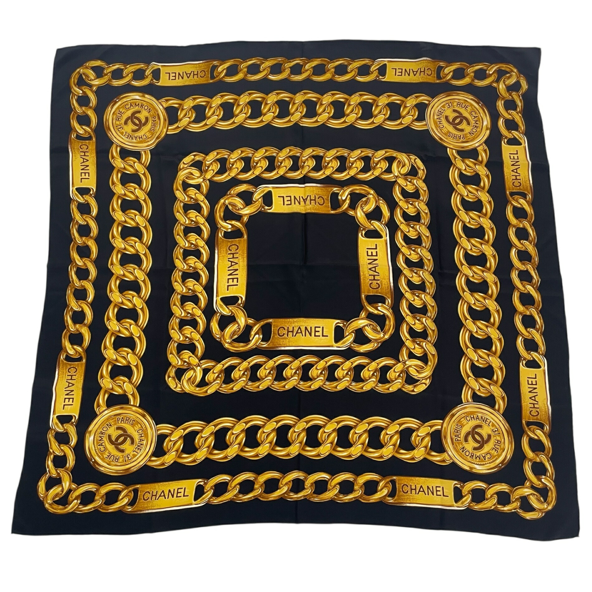 ♥美品　CHANEL シャネル　ココマーク　スカーフ　ブラウン系　85㎝×79㎝ UXroRLfvDNj00ThTmrDKI9oDBVdPys