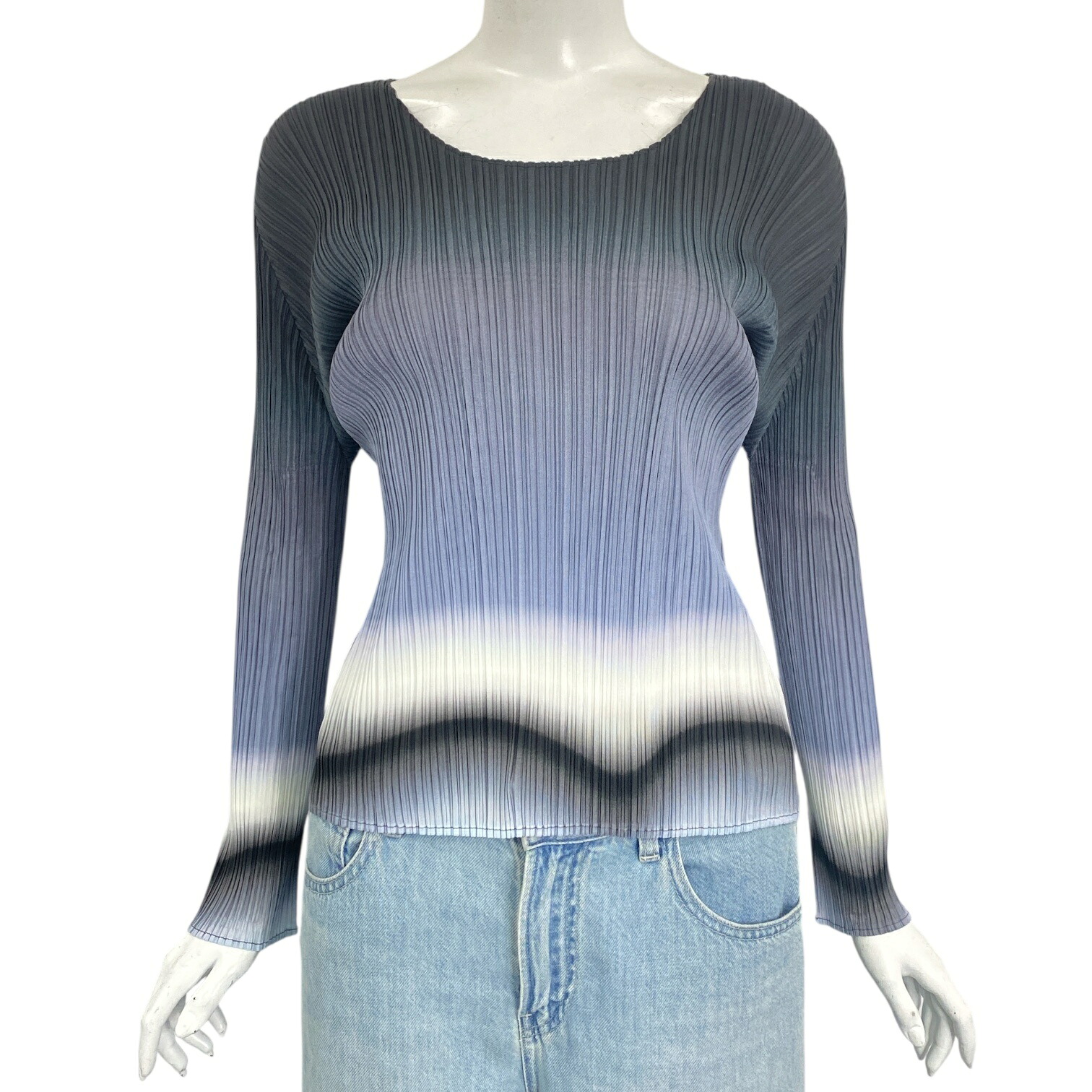 新品同様 ISSEY MIYAKE イッセイミヤケ PLEATS PLEASE プリーツプリーズ トップス カットソー 長袖 マルチカラー サイズ3｜Tokyo Vintage Brand
